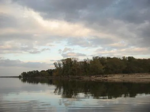 Don's riverside and clouds Stock Photos