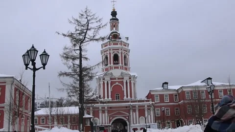 Donskoy Monastery in Moscow Stock Footage 182454866