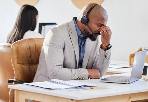Dont beat yourself up for small mistakes. a mature businessman looking stressed Stock Photos