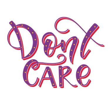 Don't care colored text.Vector illustration. Stock Illustration