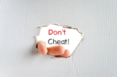 Don't cheat text concept Stock Photos