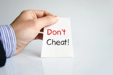 Don't cheat text concept Stock Photos