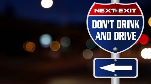 Don't drink and drive road sign Stock Footage 48149700