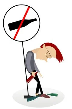 Don't drink too much Stock Illustration