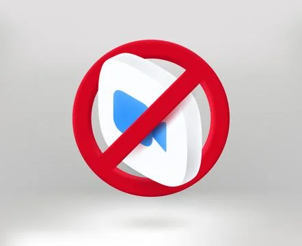 Dont film concept with camera icon. 3d vector illustration Stock Illustration