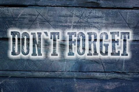 Don't forget concept Stock Illustration