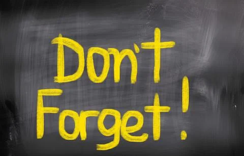 Don't Forget Concept Stock Illustration