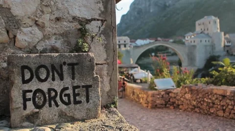 Don't forget. Mostar 2 Stock-Footage 8658170
