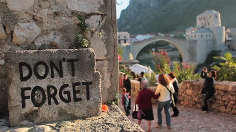Don't forget. Mostar Stock-Footage 8658165