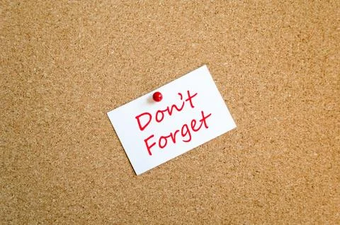 Don't Forget Note Concept Stock Photos