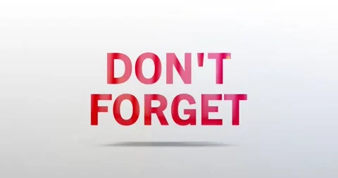 Dont forget. Particle Logo. Red Text Animation Stock Footage 138896712