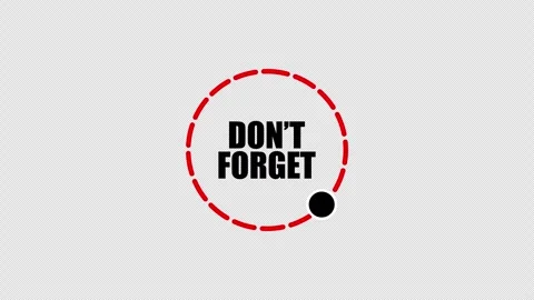 Don't Forget Reminder Circle Animation Stock Footage 337079820