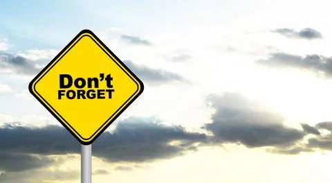 Don't forget sign Foto stock