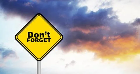 Don't forget sign Foto stock