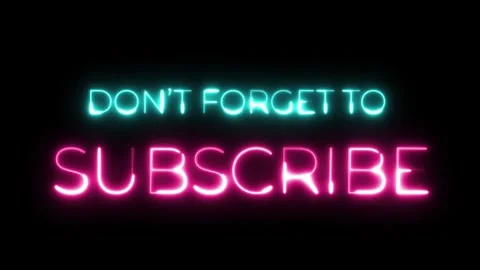 Don't forget to subscribe neon text animation Stock Footage 287404529