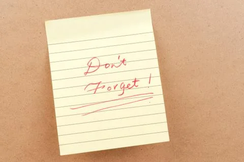 Don't forget words Stock Photos