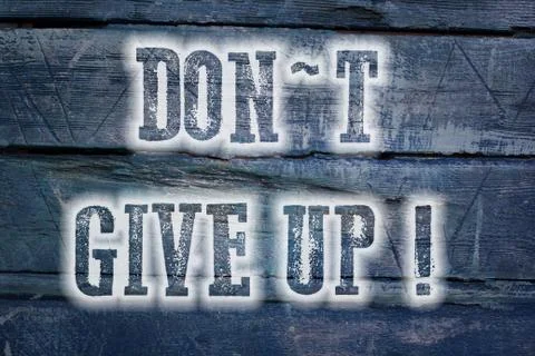 Don't give up concept Stock Illustration