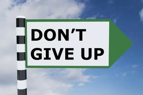 Don't Give Up concept Ilustração Stock