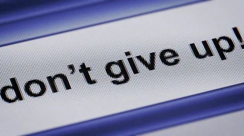 Don't give up! Video stock 61735508