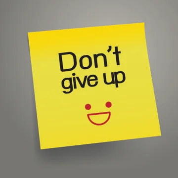 Don't give up Stock Illustration