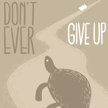 Don'T Give Up Ilustração Stock