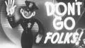 DON'T GO FOLKS! Vintage Old Film Title Graphic Cop Policeman Officer Leader 7060 HD Footage