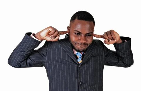 Don't hear gesture Stock Photos