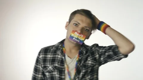Don't hide your pride LGBT Stock Footage 111179656
