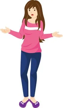 Don't Know Expression Cartoon Illustration Stock Illustration