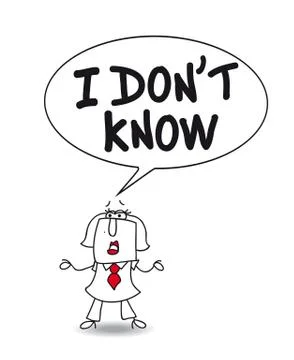 Don't know Stock Illustration