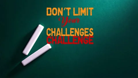 Dont limit your challenge challenge your limits motivation quote Stock Footage 219397938