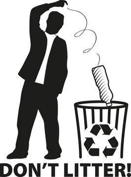 Dont Litter Stock Illustration