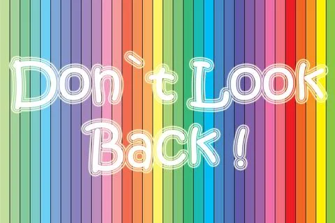 Don't look back concept Stock Illustration