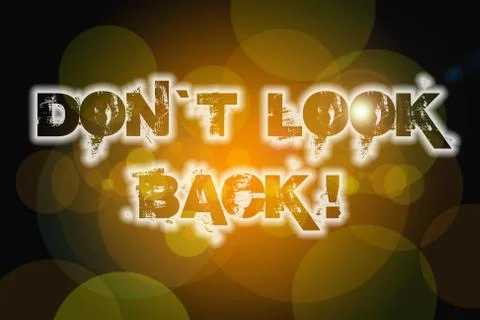 Don't look back concept Stock Illustration