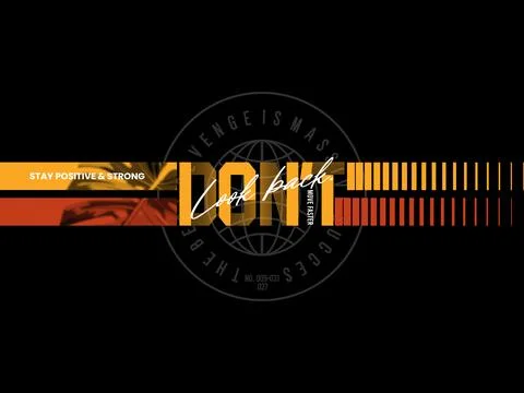Dont look back, design t-shirt streetwear clothing, vector typography, perf.. Stock Illustration