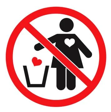 Don't. Love concept Stock Illustration