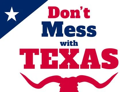 Don't Mess with Texas Typography Poster Stock Illustration
