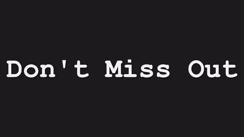 Dont Miss Out Bold Text Animation on Dark Background Stock Footage 331810174