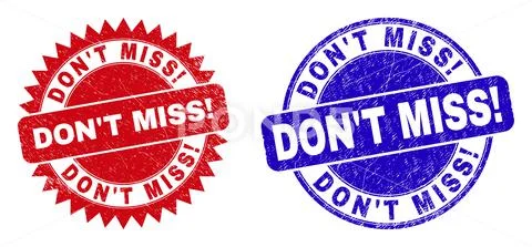 DON'T MISS! Rounded and Rosette Seals with Unclean Texture Illustration ...
