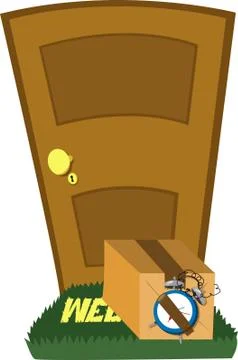 Don't open that door! Stock Illustration