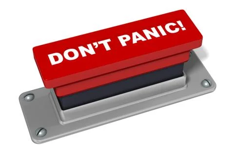 Don't panic button Stock Illustration