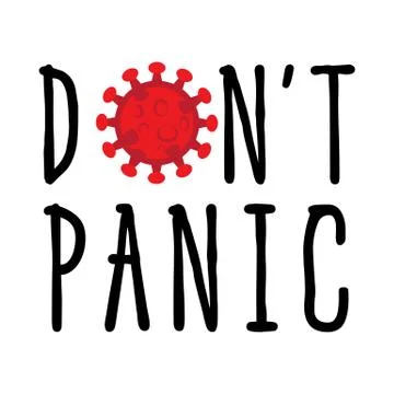DON'T PANIC (CORONA) Stock Illustration