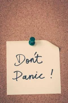 Don't Panic Stock Photos