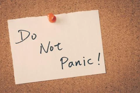 Don't Panic Stock Photos