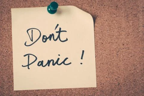 Don't Panic Stock Photos