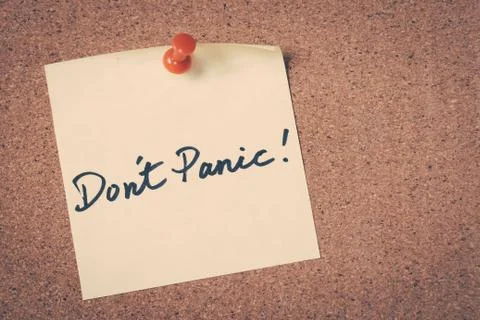 Don't Panic Stock Photos