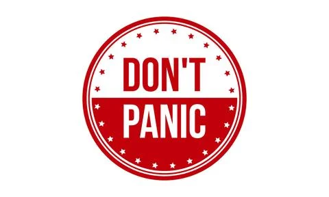 Dont Panic Rubber Grunge Stamp Seal Stock Vector Stock Illustration