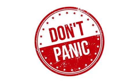 Dont Panic Rubber Grunge Stamp Seal Stock Vector Stock Illustration