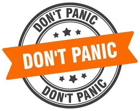 Don't panic stamp. don't panic label on transparent background. round sign Stock Illustration