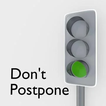Don't Postpone concept Иллюстрация